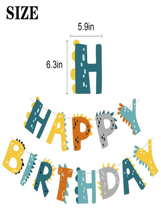 Chictry Dinosaur Theme Party Dino Dinosaur Birthday Banner for Kids Boys Baby shower - Image 2